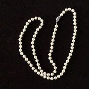 Faux pearl necklace